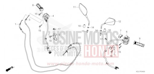 COMMUTATEUR/POIGNEE/CABLE/MIROIR ADV350AT de 2026